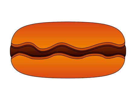 sweet cake of chocolate isolated icon vector illustration designのイラスト素材