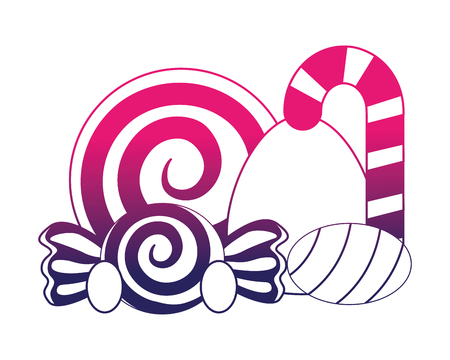 sweet candies isolated icon vector illustration designのイラスト素材