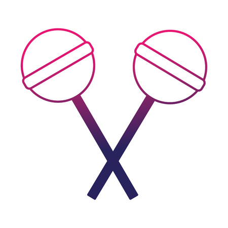sweet lollipops crossed isolated icon vector illustration designのイラスト素材