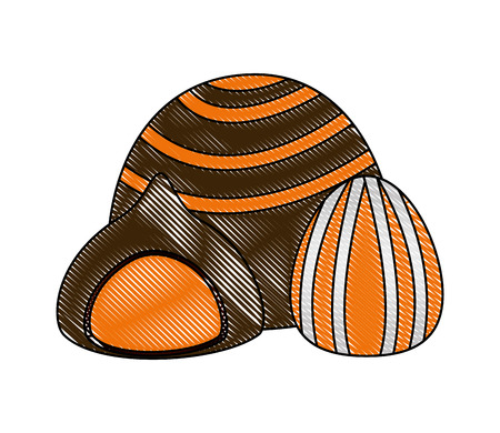 sweet candies of chocolate isolated icon vector illustration designのイラスト素材