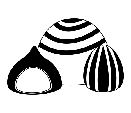 sweet candies of chocolate isolated icon vector illustration designのイラスト素材