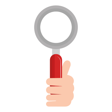 hand with search magnifying glass vector illustration designのイラスト素材