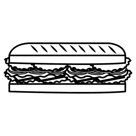 fresh and delicious sandwish vector illustration designのイラスト素材