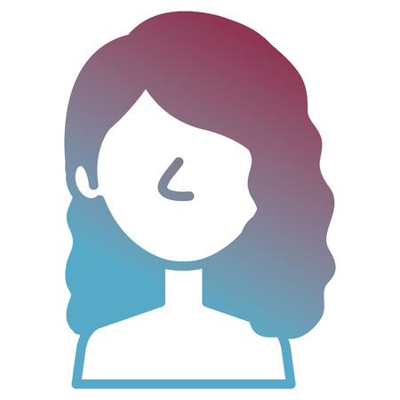 beautiful and young woman shirtless character vector illustration designのイラスト素材