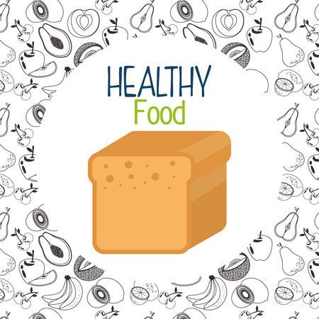 delicious bread toast healthy food vector illustration designのイラスト素材