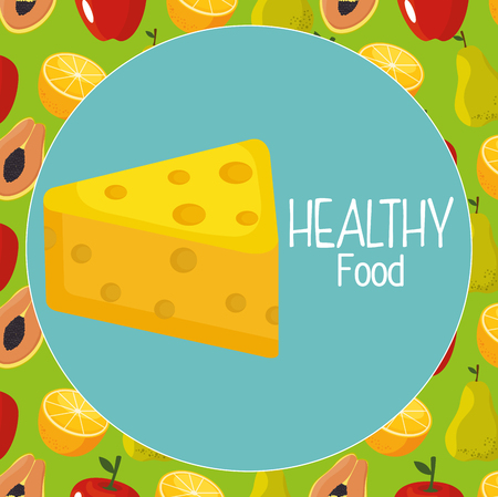 delicious cheese healthy food vector illustration designのイラスト素材