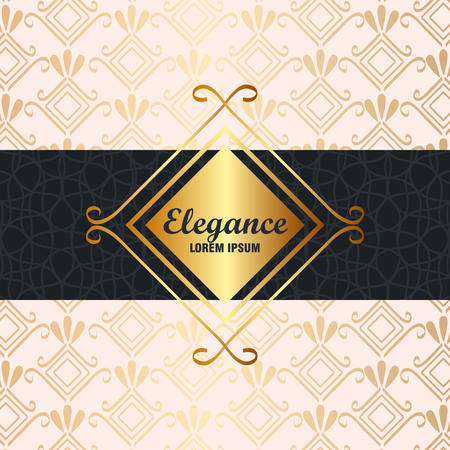 elegance style golden frame vector illustration designのイラスト素材
