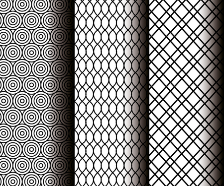 set geometrics figures in grey patterns vector illustration designのイラスト素材