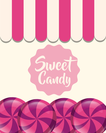 sweet candy caramels sticker sign vector illustrationのイラスト素材