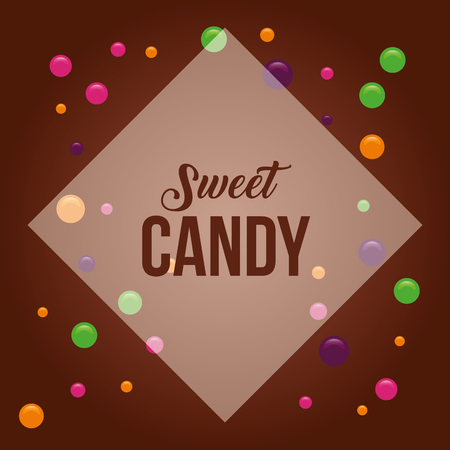 sweet candy figure sign almonds flavors vector illustrationのイラスト素材