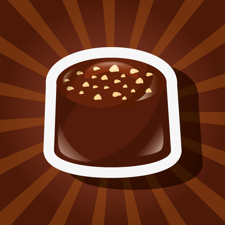 sweet candy stuffed chocolate chips vector illustrationのイラスト素材