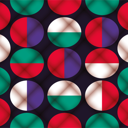 geometric figures and colors pattern background vector illustrationのイラスト素材