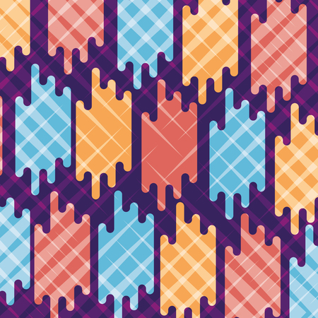 geometric figures and colors pattern background vector illustrationのイラスト素材