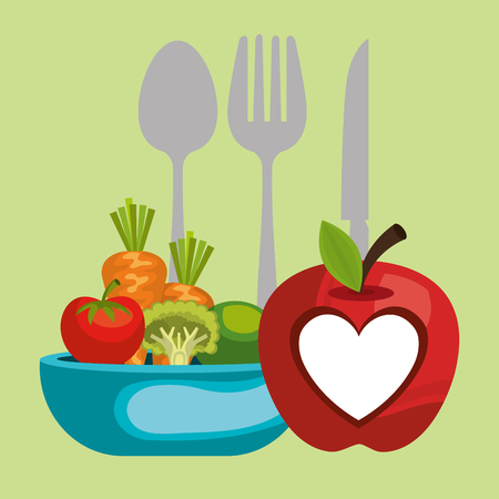 vegan diet healthy lifestyle vector illustration designのイラスト素材