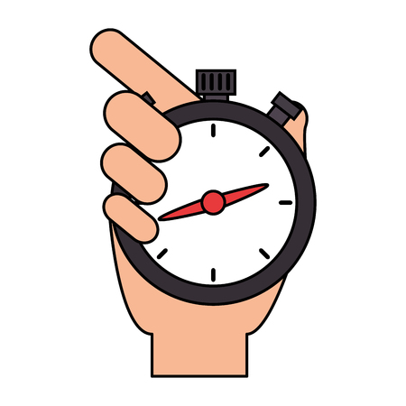 hand with chronometer timer vector illustration designのイラスト素材
