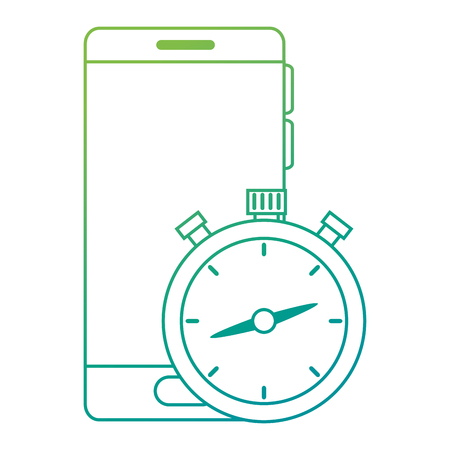 chronometer timer with smartphone vector illustration designのイラスト素材
