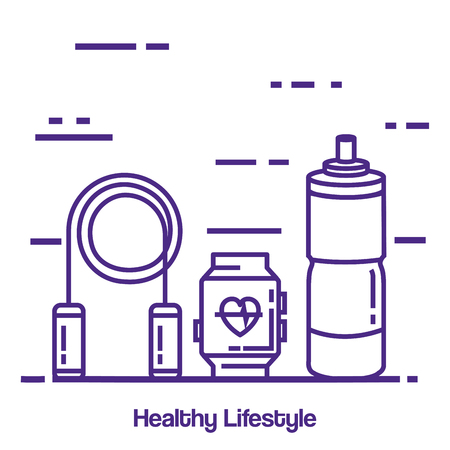 smartwatch with fitness and healthy lifestyle icons vector illustrationのイラスト素材