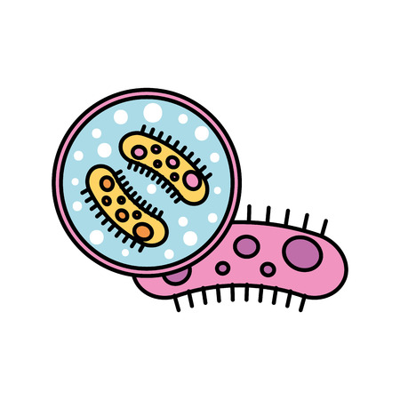 virology germ bacteria petri dish science vector illustrationのイラスト素材