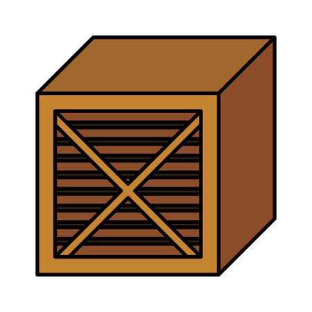 packing box wood icon vector illustration designのイラスト素材