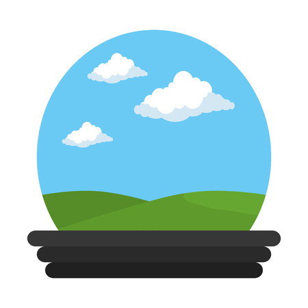 urban road day scenery icon vector illustration designのイラスト素材