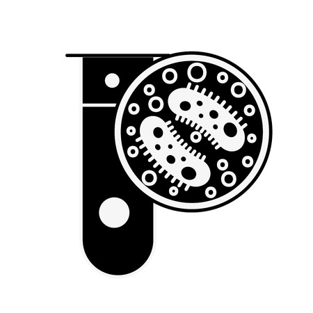 laboratory test tube bacteria virus science biology vector illustrationのイラスト素材