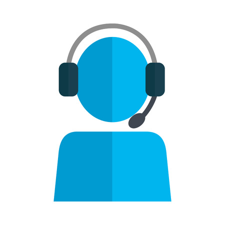 user avatar with headset vector illustration designのイラスト素材