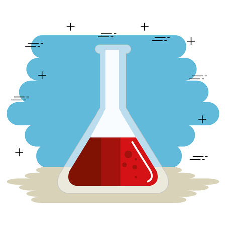 tube test with blood vector illustration designのイラスト素材