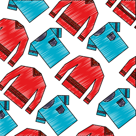 shirts male clothes pattern vector illustration designのイラスト素材