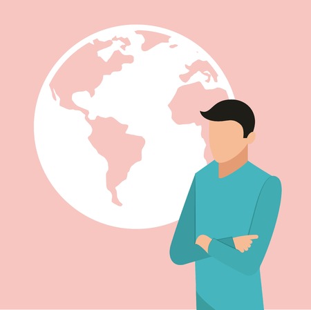 medical health world patient crossed arms vector illustration