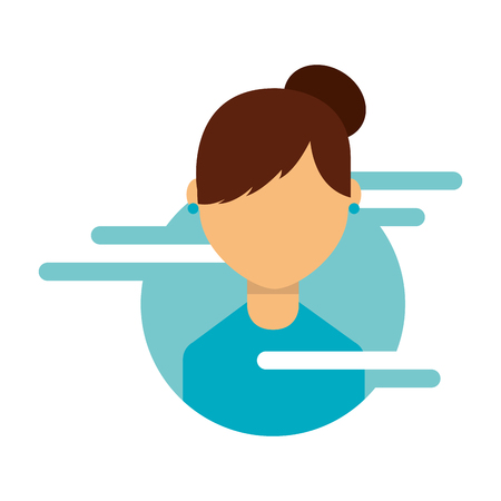 woman portrait avatar character user vector illustrationのイラスト素材