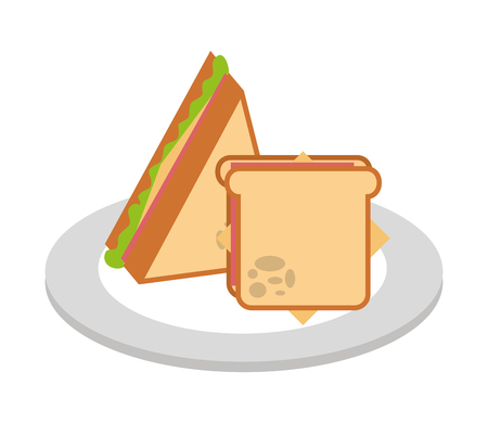 delicious sandwich fast food isolated icon vector illustration designのイラスト素材