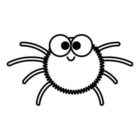 happy halloween spider icon vector illustration designのイラスト素材