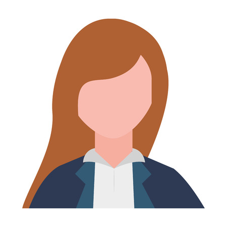business woman portrait character isolated image vector illustrationのイラスト素材