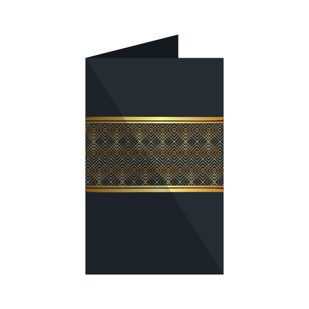 card with elegant golden frame icon vector illustration designのイラスト素材