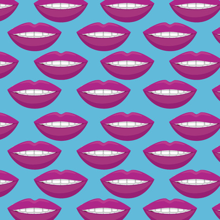female lips pattern background vector illustration designのイラスト素材