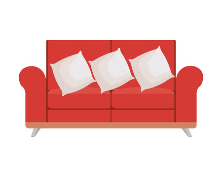 sofa livingroom with pillows vector illustration designのイラスト素材