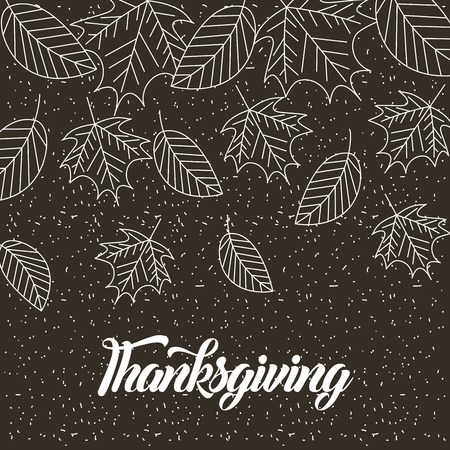 thanksgiving vintage leaves wheats decoration vector illustrationのイラスト素材