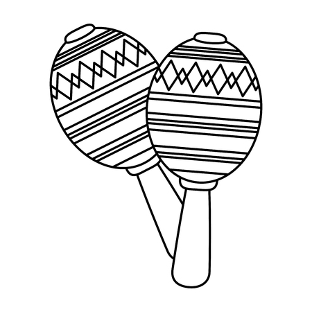 mexican culture maracas icon vector illustration designのイラスト素材