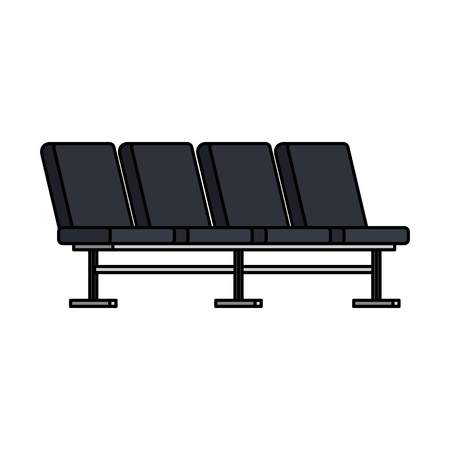 airport chairs place icon vector illustration designのイラスト素材