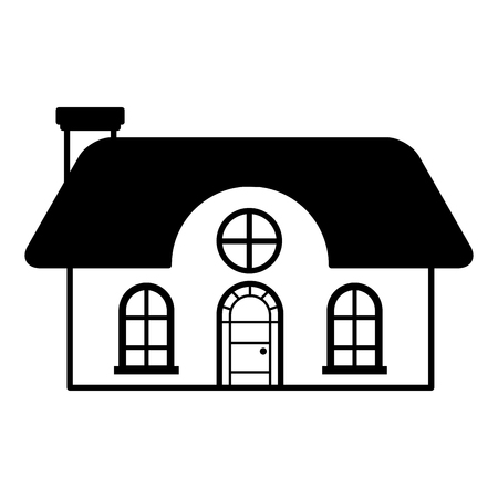 house on white background vector illustrationのイラスト素材