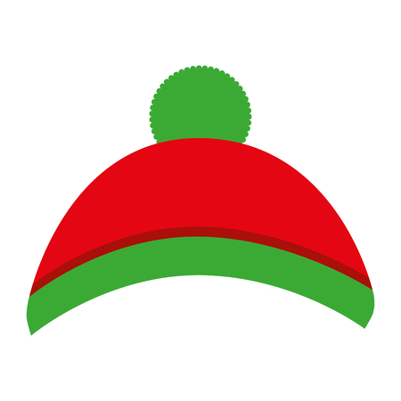 santa hat on white background vector illustrationのイラスト素材