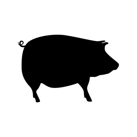 pork silhouette isolated icon vector illustration designのイラスト素材