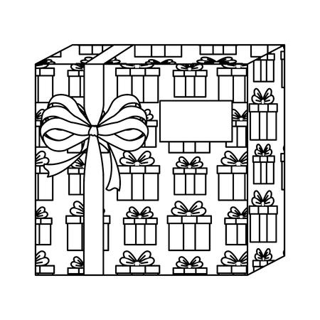 gift box present with gifts pattern vector illustration designのイラスト素材