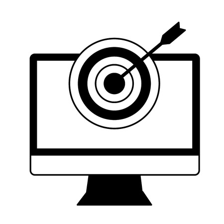 computer chart statistics business report vector illustrationのイラスト素材