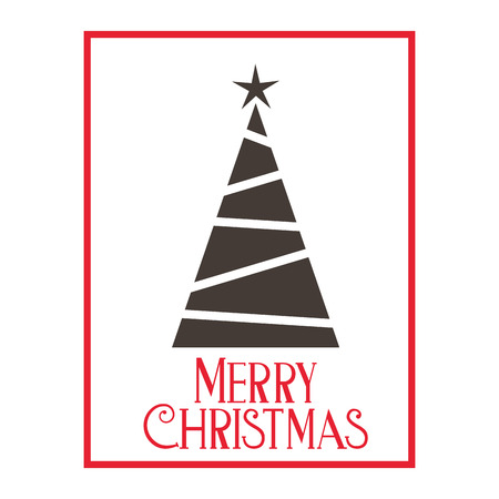 merry christmas decoration greeting card vector illustrationのイラスト素材