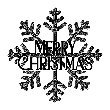merry christmas decoration ornament snowflake vector illustrationのイラスト素材