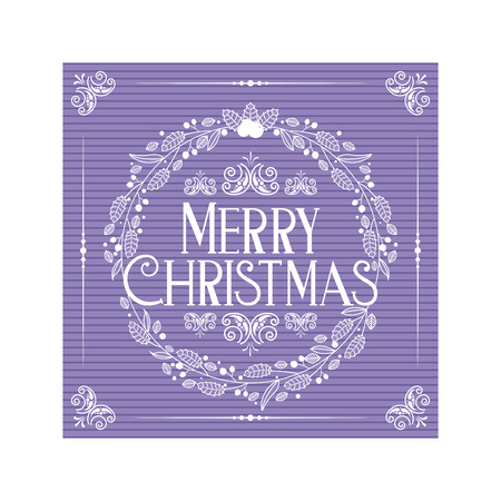 merry christmas greeting card template vector illustrationのイラスト素材