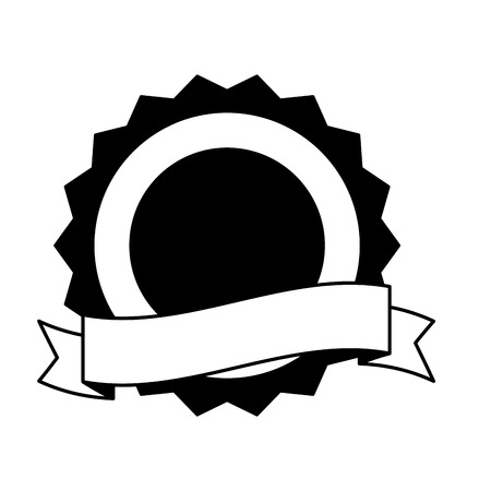 label ribbon empty on white background vector illustrationのイラスト素材