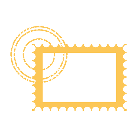 blank postage stamp on white background vector illustrationのイラスト素材