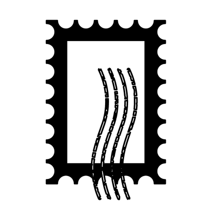 blank postage stamp on white background vector illustrationのイラスト素材